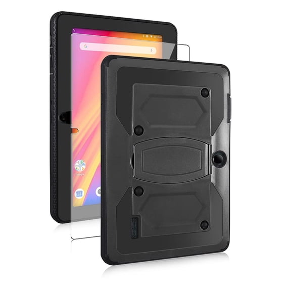 FIEWESEY Case for Dragon Touch Max 10 Plus/Veidoo T10/T20 Tablet/Meize K105/K106/K10110 inch/Flying TECH 10 inch /Victbing 10 inch/Lectrus 10 inch/FEONAL 10 inch Screen Protector (Black, 1 Pack)
