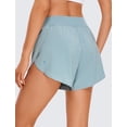 thumbnail image 2 of Shorts CRZ YOGA cintura media con abertura lateral y tiro de 10 cm azul claro, 2 of 4
