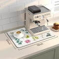 thumbnail image 2 of Dish Drying Mat, 12.2"x19.7" Absorbent Coffee Bar Mat with Waterproof Rubber Back, Fit Under Coffee Maker Machine/Kitchen Counter(Rose), 2 of 6