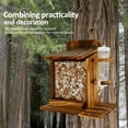 thumbnail image 6 of Threns Squirrel Feeder with Water Bottle Wooden Squirrel Picnic Table Feeder Hold Corn Peanut for Outside Garden Backyard Patio, 6 of 10