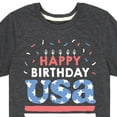 thumbnail image 3 of Instant Message - Happy Birthday USA - Celebratory Cake - Toddler & Youth Short Sleeve Graphic T-Shirt, 3 of 6