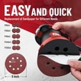 thumbnail image 5 of Random Orbital Sander 3.0  Corded Palm Sander 6 Speeds  12,000 OPM 5-Inch with Sandpapers Dust Bag Low Vibration for Woodworking, 5 of 7