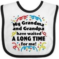 thumbnail image 3 of Inktastic My Grandma and Grandpa Have Waited a Long Time for Me Boys or Girls Baby Bib, 3 of 4