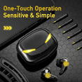 thumbnail image 6 of Gaming Earbuds with Microphone,Wireless Bluetooth High Sensitivity Headphones with Game/Music Mode Breath Lights and 45 ms Ultra Low Latency(Black), 6 of 6