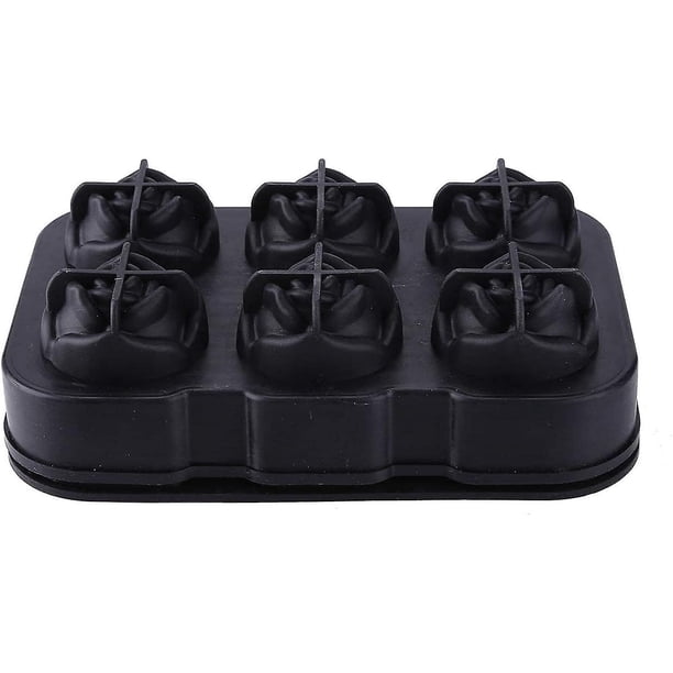 Silicone Rose Ice Cube Mold, New Food Grade Black Silicone Ice Cube Tray, Silicone Ice Cube Tray with Lid, BPA Free