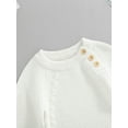 thumbnail image 5 of Wassery Baby Girl Boy Knitting Ribbed Romper Sweater Infant Cotton Long Sleeve Winter Outfit Newborn Spring Autumn One Piece Jumpsuit 6M 9M 12M 18M, 5 of 7