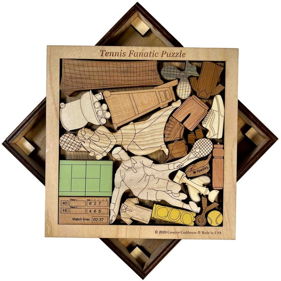Creative Crafthouse Tennis Fanatic Puzzle, Wood Gift for Players and Fans