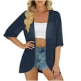 thumbnail image 6 of Perfectbot Women's Sheer Chiffon Open Front Cardigans Lightweight Elbow-Length Sleeve Kimono Summer Cover Ups, 6 of 8