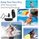 thumbnail image 1 of 6 juegos de tapones para los oídos de natación impermeables con clip para la nariz, tapones para los oídos de natación de silicona reutilizables para nadadores y duchas (6 colores), 1 of 5