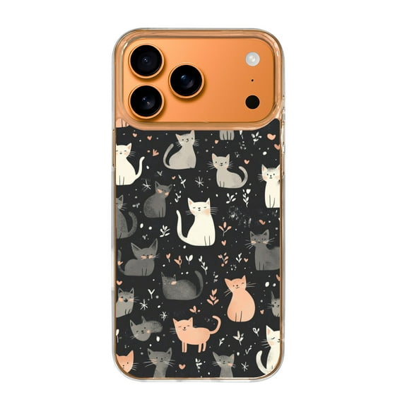 Case For Apple iPhone Air / 17 Pro / 17 Pro Max Series Case, Slim Thin Transparent Flexible Clear TPU Shockproof Phone Case For iPhone 17 Series, cute cats