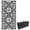 215" Gray, variant on Spaco 9' x 18' Waterproof Plastic Straw Floor Mat, Reversible Outdoor Rug, Portable RV Camping Carpet, Large Floor Mat for Backyard, Deck, Picnic, Beach, Gray & White Floral