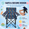 thumbnail image 3 of Emily Rose Kids Toddler Dinosaur Foldable Camping Chair with Carry Case, Blue Playful Dinosaurs, 3 of 9
