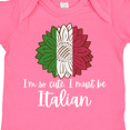 thumbnail image 4 of Inktastic I'm So Cute, I Must Be Italian Sunflower Italy Flag Boys or Girls Baby Bodysuit, 4 of 5