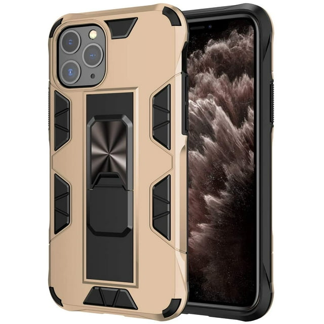 Compatible avec Étui Iphone 12/12 Pro (6.1 Pouces) Étui de Protection Support Magnétique étui de Cellulaire Iphone 12 Pro Dos Rigide et Tpu