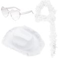 thumbnail image 2 of Fiudx Accesorio de Plumas, Cómodo Conjunto de Bufanda, Sombrero y Gafas, Duradero Envoltura de Plumas de Pavo, Divertidas Gafas En Corazón, Ideal para Fiestas Celebraciones, para Adultos y Adolescent, 2 of 7