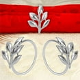 thumbnail image 5 of 8PCS Leaf Napkin Rings Metal Silver Napkin Holder Table Napkin Rings for Dinning Table Parties Everyday, 5 of 5