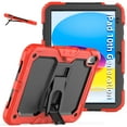 thumbnail image 6 of FJLBDE Case for iPad (A16) 11th Gen 2025/ iPad 10th Gen 10.9 Inch 2022, Rugged Shockproof Tablet Cases Cover with Kickstand Shoulder Strap, Red, 6 of 7