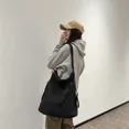 thumbnail image 5 of Bolsos de mano informales de lona de alta capacidad con cremallera para mujer 2024, bolsos de hombro para mujer en oferta para jóvenes de color sólido, 5 of 5