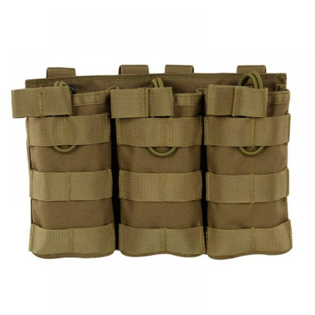 DEBGFS Kit d'Accessoires Triple Pochettes Tactiques Sac de Rangement Portable pour Camping Randonnée Chasse, Marron