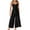 Black jumpsuits for womens, variant on Usmixi Jumpsuits for Women Dressy Casual Button Down Spaghetti Strap Wide Leg Long Jumpsuits Overalls with Belt Summer V-Neck Sleeveless Solid Maxi Formal Rompers Black xl