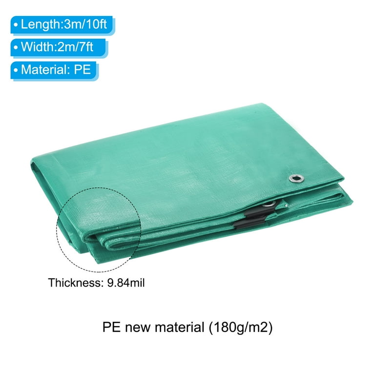 Uxcell 10x7ft Heavy Type Waterproof PE Outdoor Tarp Cover