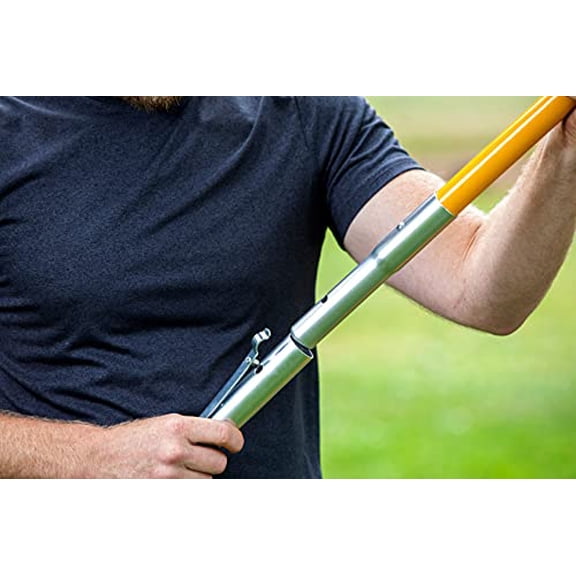 Notch 12’ Pole Saw Set with 15” Blade and Pruner Head, Yellow (40209)