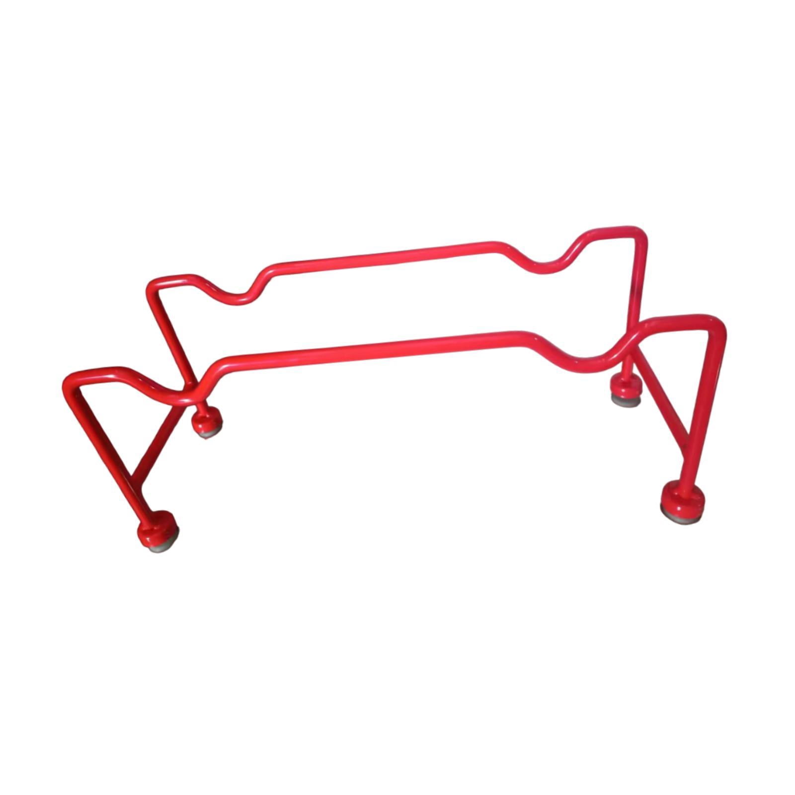 funtasica Dumbbell Rack Dumbbell Weight Rack Convenient Fitness Equipment Accessories Weight Storage Barbell Storage Stand for Home Gym Red