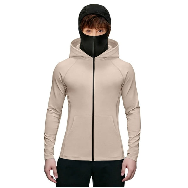 Chaqueta deportiva de invierno para niños, de color liso, de manga larga, con capucha, informal, con cremallera y bolsillos, de poliéster.