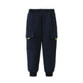 thumbnail image 3 of Byoo Tween Boys Solid Cargo Pants Straight Wide Leg Windproof Trousers Kids Casual Joggers Pants Outdoor, 3 of 9