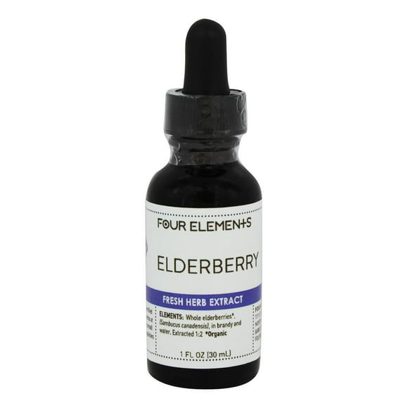 Four Elements Herbals - Fresh Herb Extract Tincture Elderberry - 1 oz.
