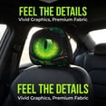 thumbnail image 6 of sruoe 2 Pack Terrifying Eyeball Car Headrest Covers, Stretch Polyester Headrest Protectors, Spooky Halloween Car Interior Decor, Creepy Eye Pattern Auto Seat Accessory For Road Trip & Night Driving, 6 of 8