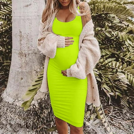 

Juebong Women s Summer Sleeveless Square Neck Maternity Wedding Guest Dress Trendy Botton Front Solid Pregnant Maternity Nursing Round Neck Sling Vest Dresses Midi Dress