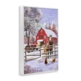 thumbnail image 4 of Stupell Industries Winter Farm Scene Holiday Painting White Framed Art Print Wall Art, 12 x 18, 4 of 10