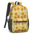thumbnail image 2 of Baseballs and Gloves Yellow Pattern 17" Waterproof Oxford School Backpacks for Teens, S-Shape Padded Straps, for School, Travel, Hiking, Camping, 2 of 4
