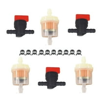 1/4" in Line Fuel Gas Filters Shut Cut off Valves Clamps for Briggs & Stratton 494768 697947 698183