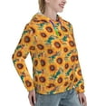 thumbnail image 6 of Daiia Beautiful Bohemian Sunflower Pattern Women's Fashion Hoodies & Sweatshirts with Kangaroo Pocket Hooded Sweatshirt with Eye-catching Drawstrings-Medium, 6 of 7