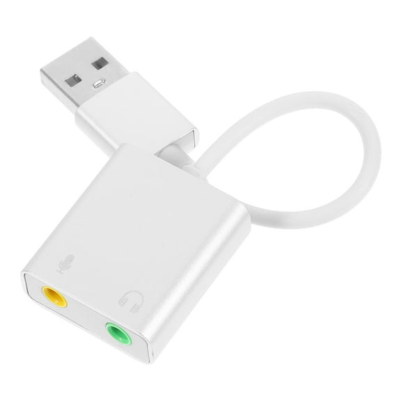 FRCOLOR Practical Headphone Splitter For Computer Usb Sound Adapter Audio Microphone Adapter Sound Card Mixer Portable Converter