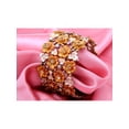thumbnail image 2 of Vintage like Orange Topaz Flower Garden Crystal Rhinestone Bracelet Bangle Cuff, 2 of 4