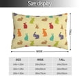 thumbnail image 2 of Salouo Colorful Rabbit Pattern Pillow Cases,1PC Pillow Covers with Envelope Closure Decorative Pillow Case for Bed Couch,Pillows Not Included-14"x20", 2 of 6
