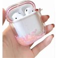 thumbnail image 1 of Creative Elegent Quickstand Moving Bling Glitter Loving Heart Design Airpods Case Cute Fresh Hard Plastic Protective Wireless Earphone Charging Case D, 1 of 4