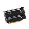 thumbnail image 4 of PCIE 3.0 X16 1 to 2 Expansion Card Gen3 Split PCIe X8X8 40.4mm Spaced Slots Heightened Version, 4 of 4
