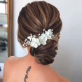 thumbnail image 2 of 1pcs Vintage Flower Side Hair Clips Hair Barrettes for Women Wedding Headpieces Rhinestones Wedding Crystal Side Clips Tiara, 2 of 5