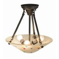 thumbnail image 7 of Meyda Tiffany 169905 Metro Fusion 3 Light 14" Wide Semi-Flush Bowl Ceiling Fixture - Brown, 7 of 7