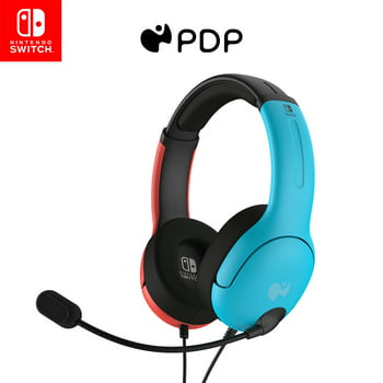 PDP AIRLITE Wired Headset with Noise Cancelling Microphone: Nintendo Switch - Blue & Red