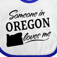 thumbnail image 4 of Inktastic Someone in Oregon Loves Me Boys or Girls Baby Bib, 4 of 4