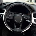 thumbnail image 3 of LABBYWAY Microfiber Leather Auto Car Steering Wheel Cover,Universal Fit 15 Inch Anti-Slip Wheel Protector (White), 3 of 7