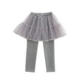 thumbnail image 2 of HVOBTTY Toddler A Line Mid Length Skirts Pants, Kid's Fashion Sport Skirts, Kids Girls Casual Fashion Sequined Lace Skirt Midi Skirts Pants Gray, 110, 2 of 3
