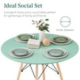 thumbnail image 5 of Best Choice Products 5-Piece Compact Mid-Century Modern Dining Set w/ 4 Chairs, Wooden Legs - Light Green/Oak, 5 of 8