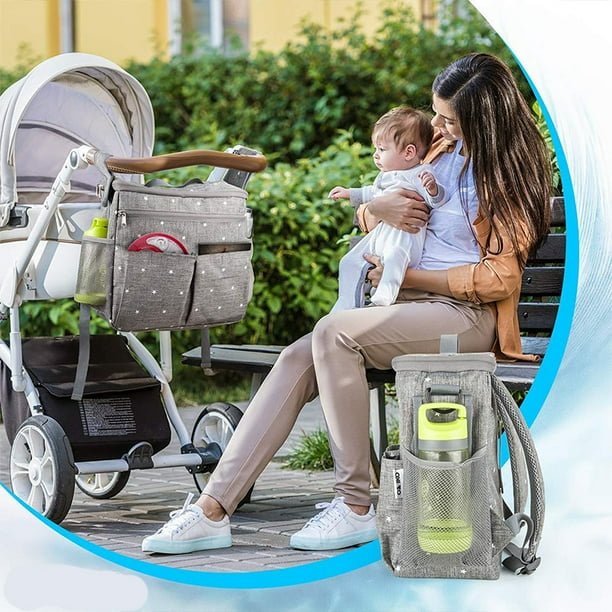 Babarla Baby Stroller Organizer With Diaper And Cup Holder Bag extra Storage parents Stroller Organizer Bags Strap Carry Bottles phone Toys