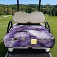 thumbnail image 2 of Yuyamidu Purple Marble Print Golf Cart Seat Covers with Pockets Universal Golf Cart Seat Towel Blanket Accessories for Club Car and More 2-Person Seat Golf Cart, 2 of 8